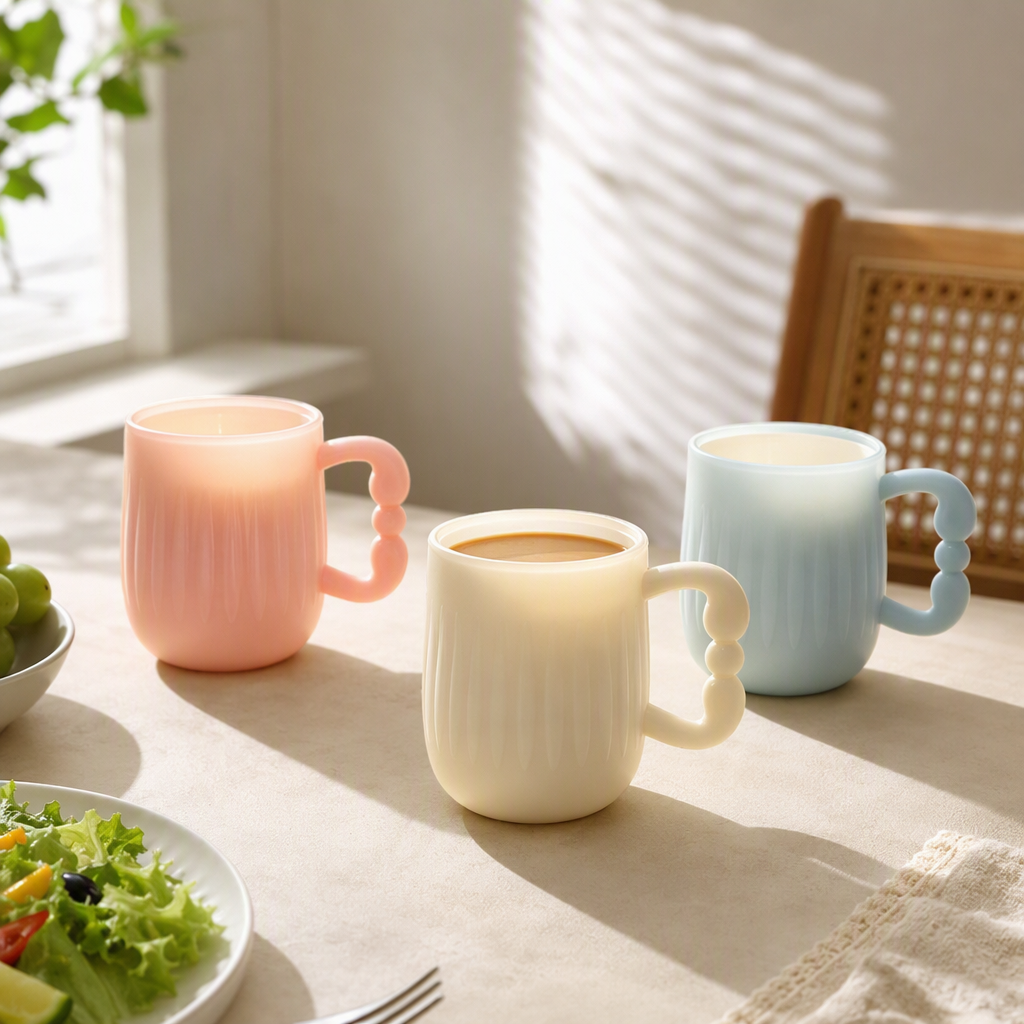 【CL】26Q3#7089 spherical gradient mouthwash Cup, Colorful Creative Ceramic Water Cup, portable and fashionable office home Personalized Tea cup, student coffee cup details Picture