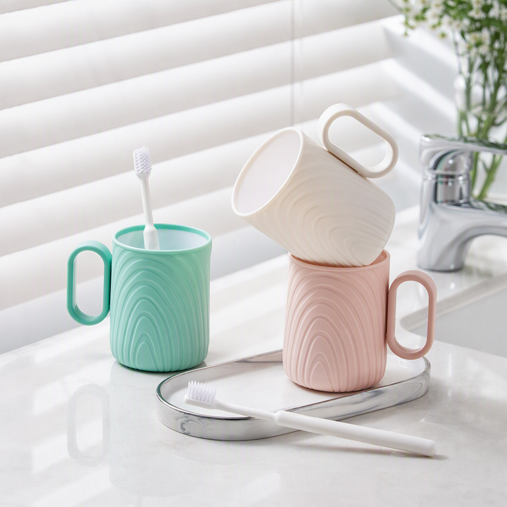 【CL】 26Q3#7087O wood-grain mouthwash Cup, colorful and creative ceramic water cup, simple and fashionable home tea cup, coffee cup, gift set details Picture