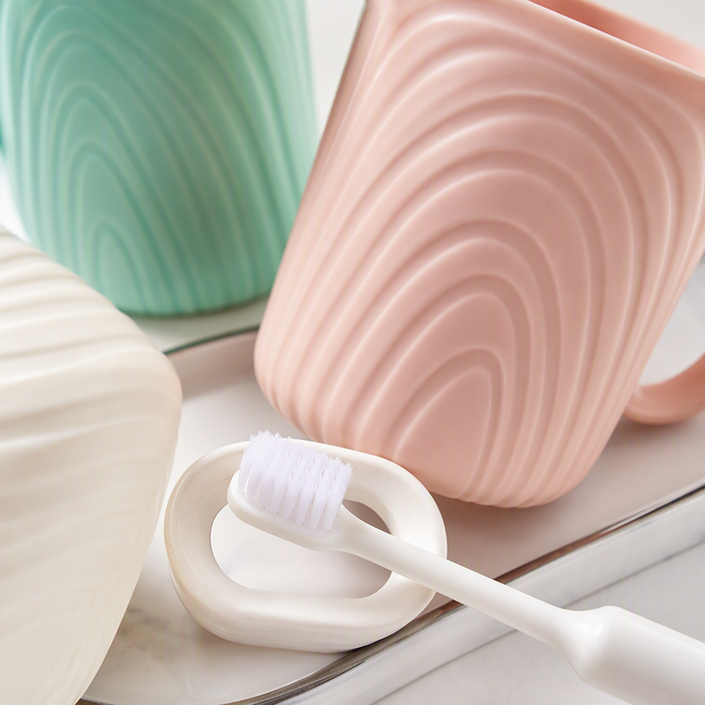 【CL】 26Q3#7087O wood-grain mouthwash Cup, colorful and creative ceramic water cup, simple and fashionable home tea cup, coffee cup, gift set Specification image