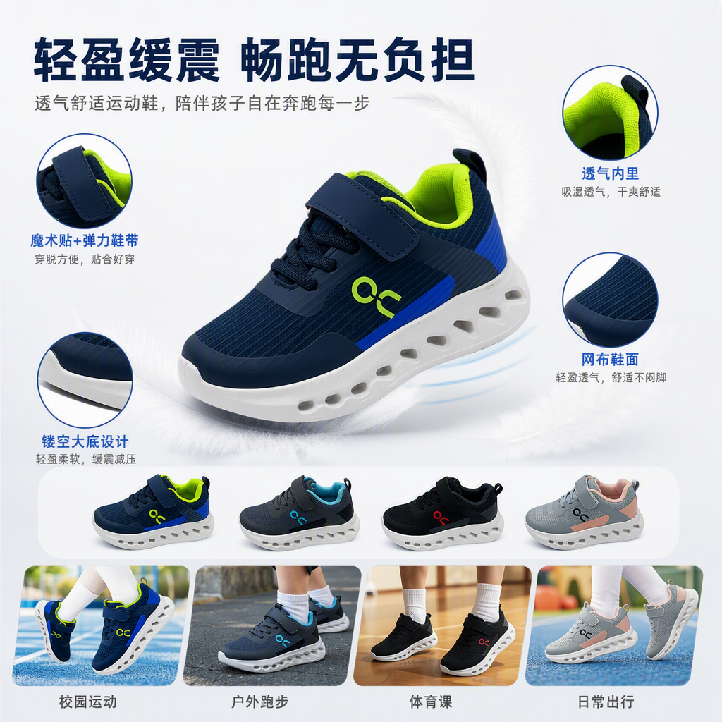 儿童运动鞋四双舒适透气轻便耐磨儿童休闲鞋春秋款