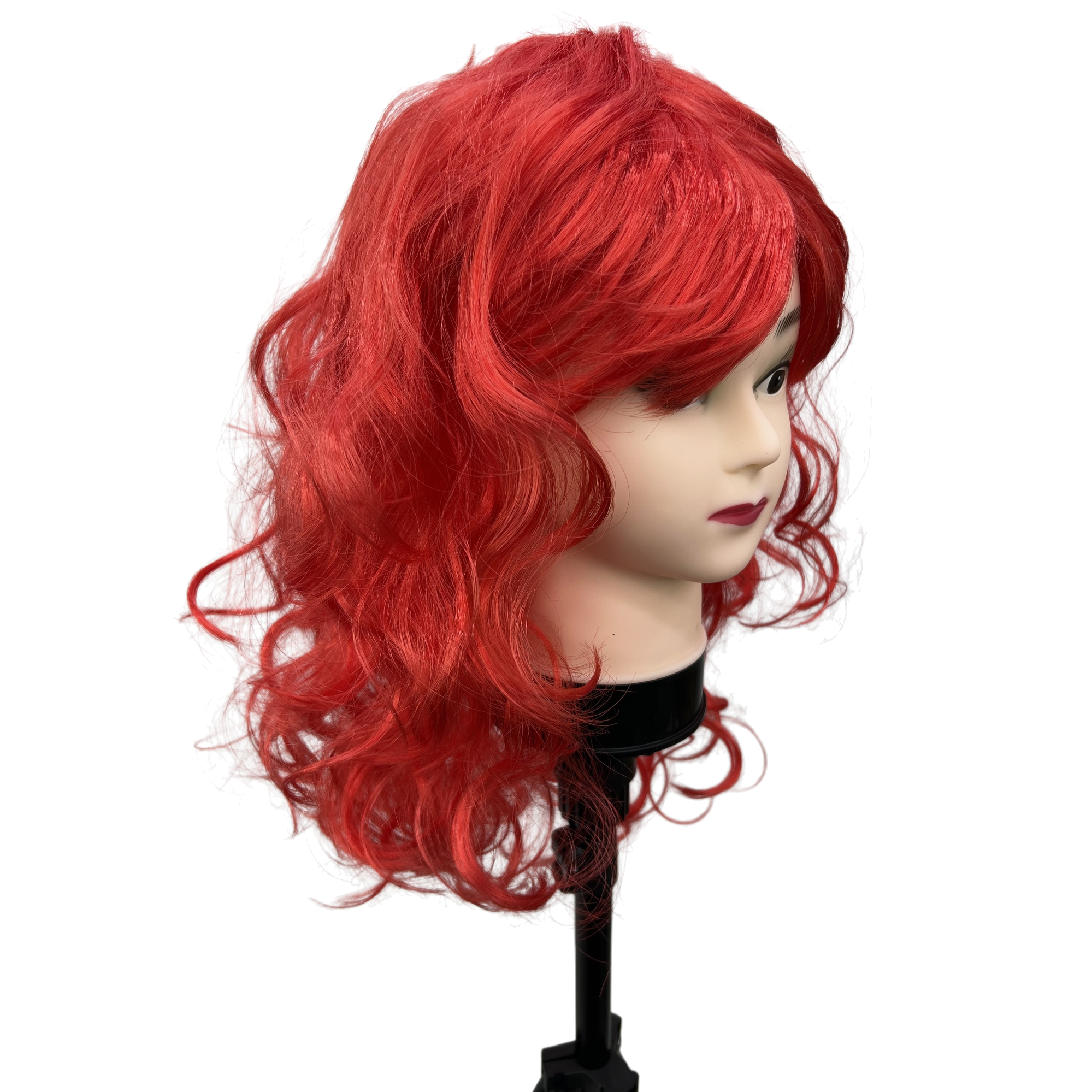 عرض شعر مستعار أحمر مجعد لشعر مستعار لشكل تصفيفة الشعر لأغراض العرض Item Picture