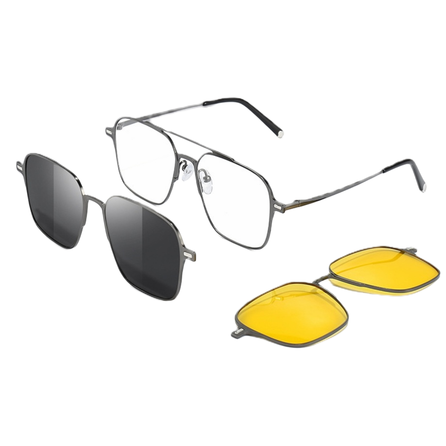 نظارات أزياء ذات إطار معدني مع عدسات ماسية ممتدة وخفيفة Item Picture