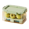 【CL】26Q3#XG-020 Multi-functional transparent storage box, Apple Bean bottle, desktop partition and organization box, green lid portable travel set Item Picture