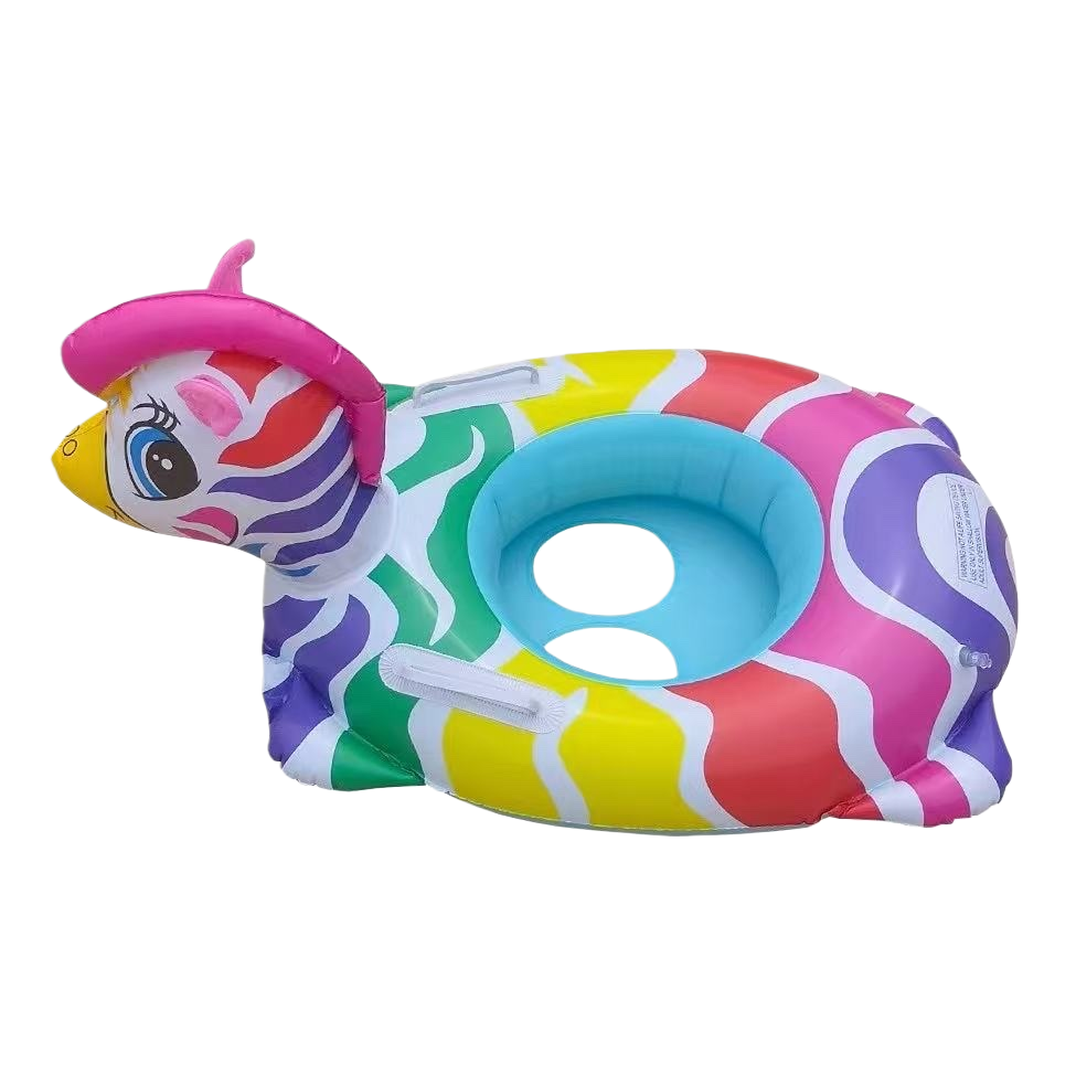Cartoon unicorn-shaped colorful inflatable swimming rings, children's waterproof and anti-slip safety float rings, summer water play products Item Picture