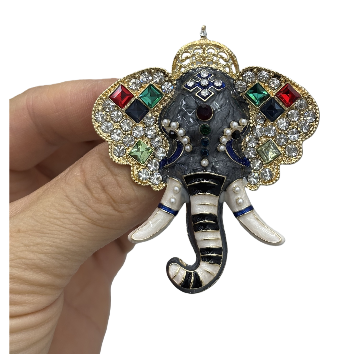 Creative and colorful elephant-shaped brooches, fashionable and personalized brooch accessories, trendy and versatile gifts for collection Item Picture