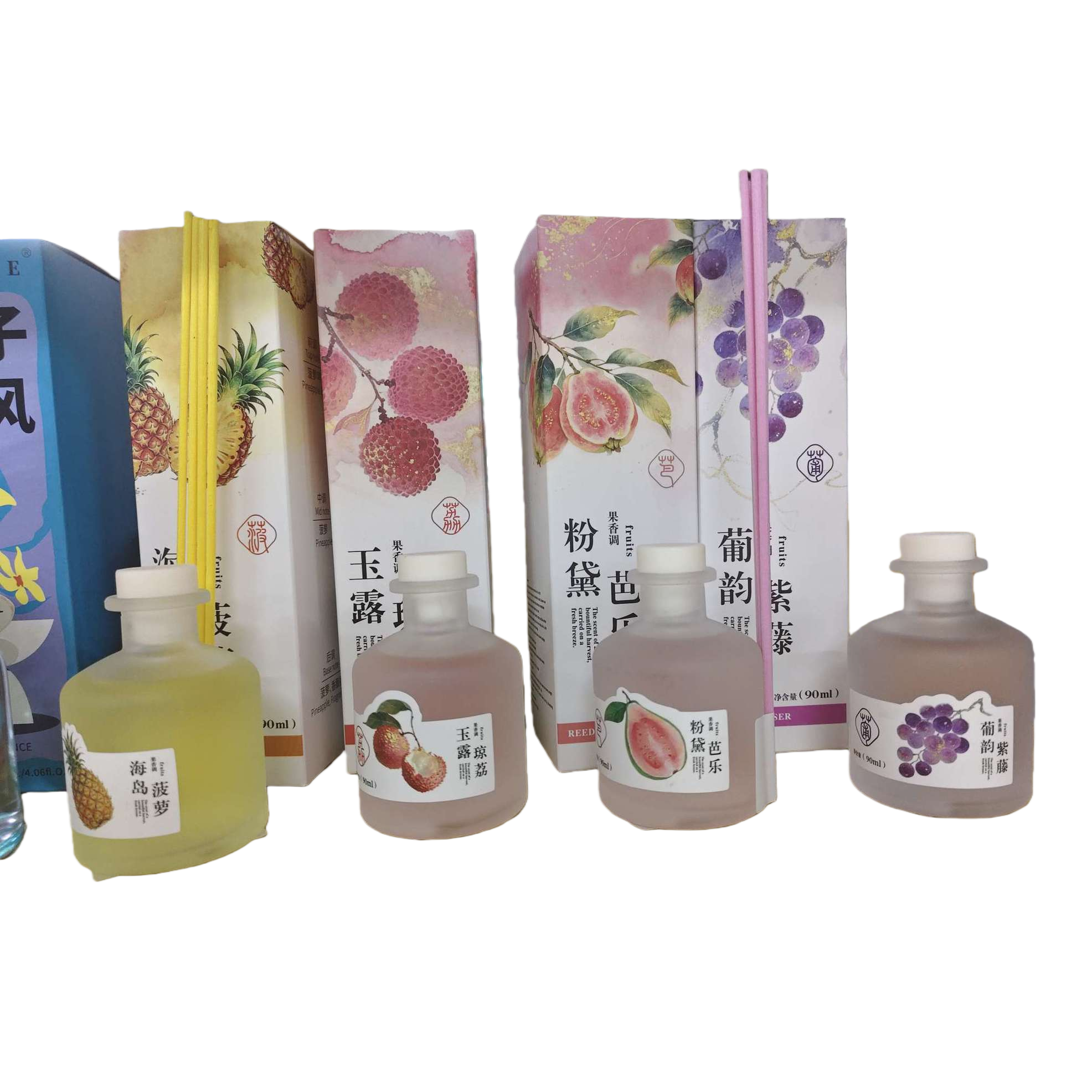 زجاجات الفواكه المعطرة، زيت المنزلي، المعطر المعطر، ومواد التزيين الداخلي الدائمة الرائحة المعطر Item Picture