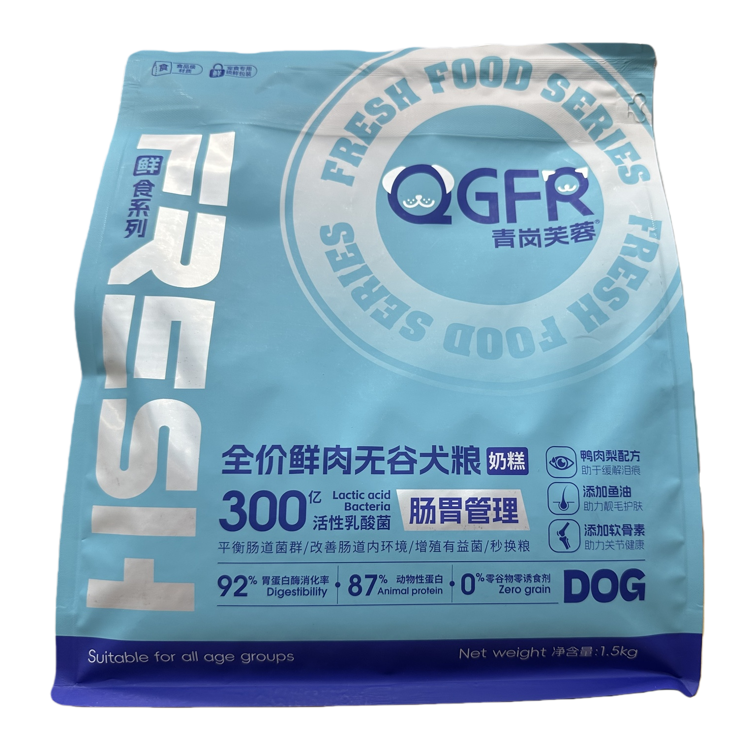 High-quality pet dog food in blue packaging bags, nutritionally balanced and healthy, with no additives Item Picture