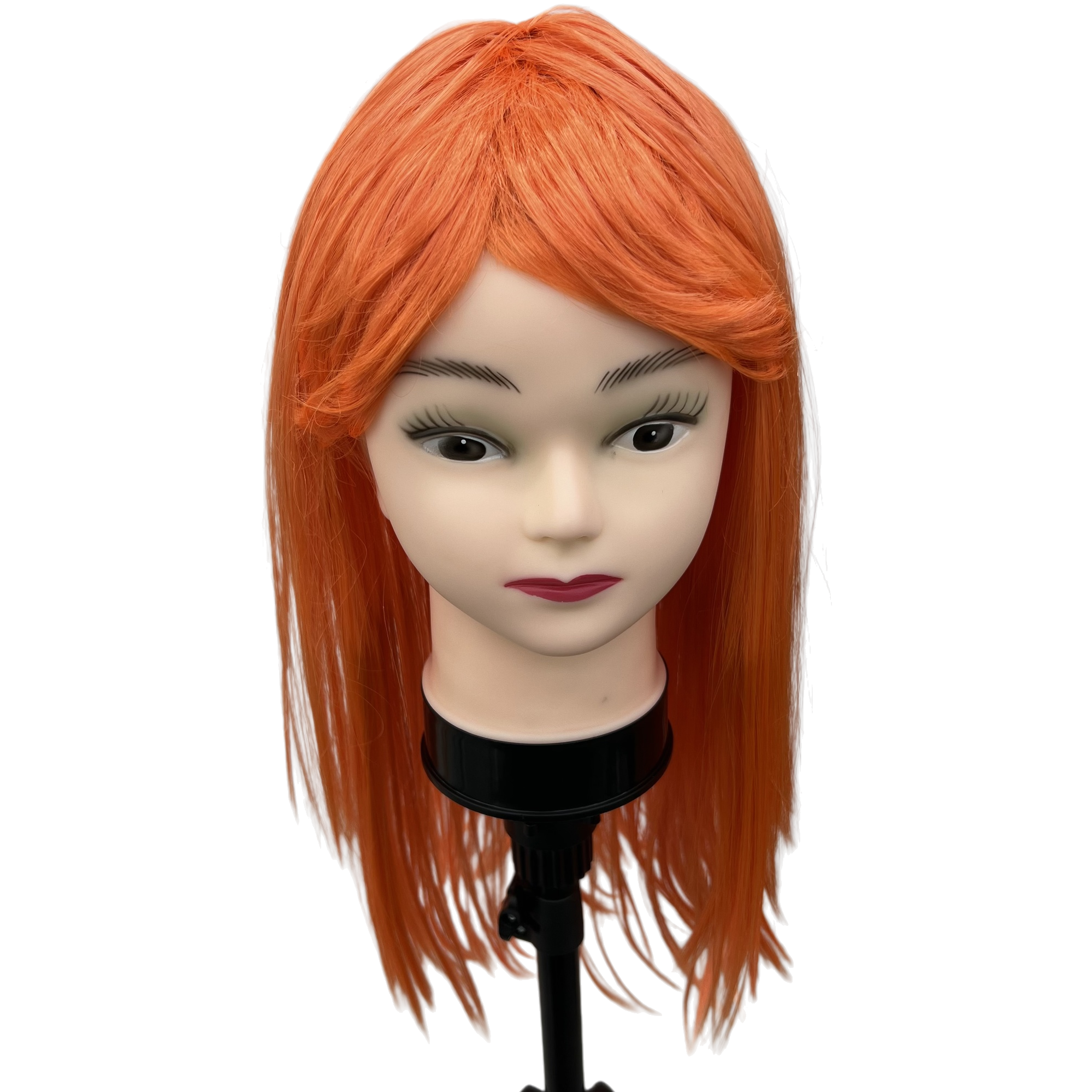 Orange wig head model adult hairstyle display model wig try on model head model styling props Item Picture