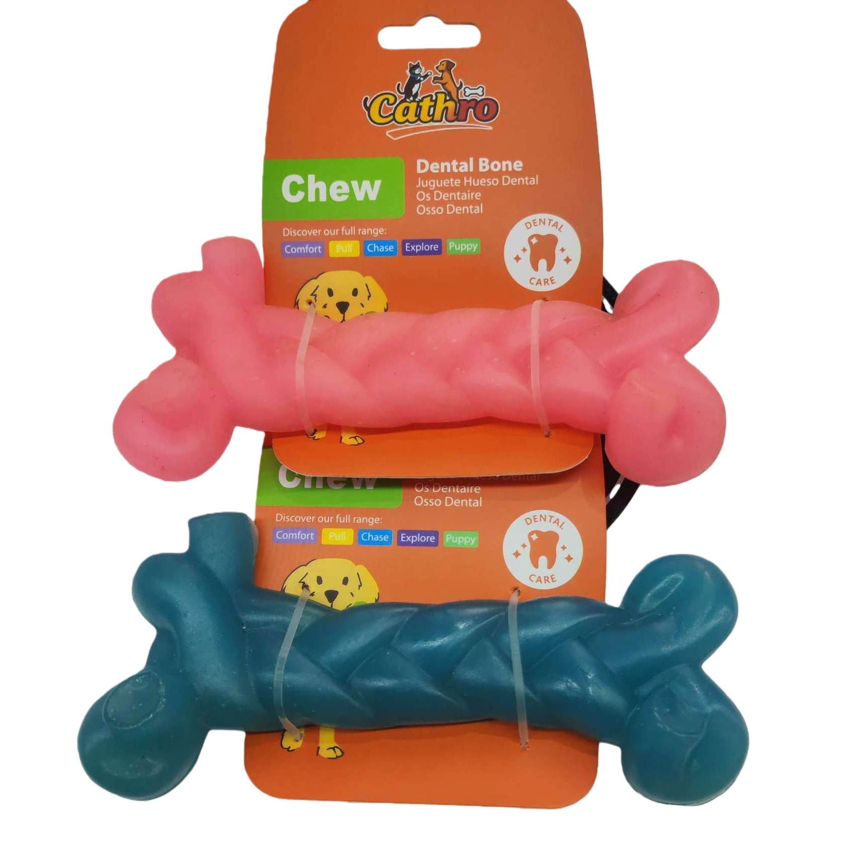 Rosa bones pet morder juguete resistente a la mordedura resistente al desgaste adecuado para el entrenamiento del perro entretenimiento blue bones pet morder juguete suministros duraderos para mascotas Item Picture