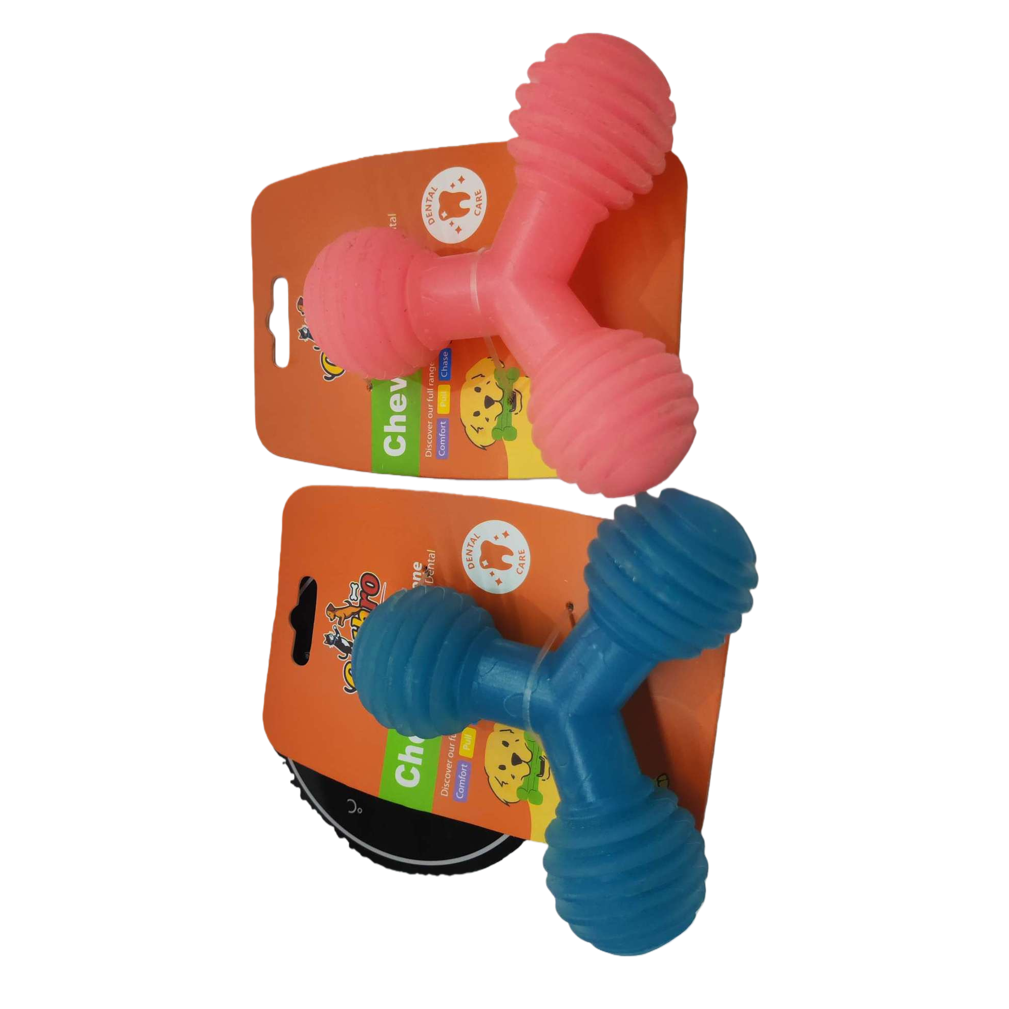 Pink and blue Y-shaped pet chewing toys, durable and wear-resistant pet training chewing toys, pet supplies Item Picture
