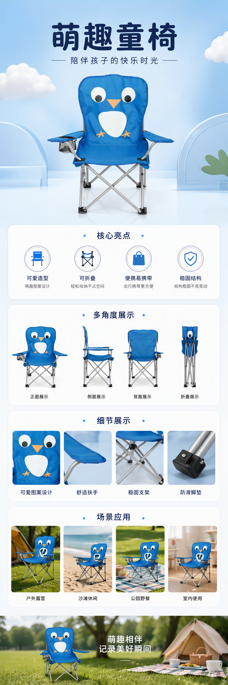 Multi-functional portable folding stool, simple home, casual outdoor portable stool, student portable chair pic 1