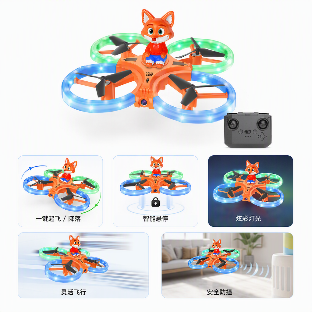 The multi-functional portable aircraft digital product features high-definition shooting, remote control aerial photography, and intelligent operation of unmanned aerial vehicles, suitable for entertainment and leisure details Picture