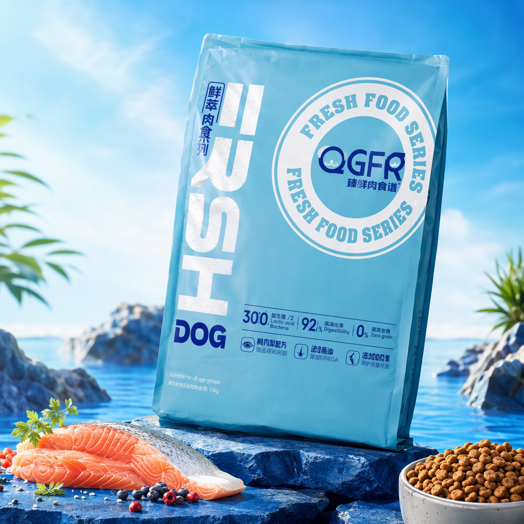High-quality pet dog food packaging bags, moisture-proof, leak-proof, durable, environmentally friendly, large blue bag for pet supplies Specification image