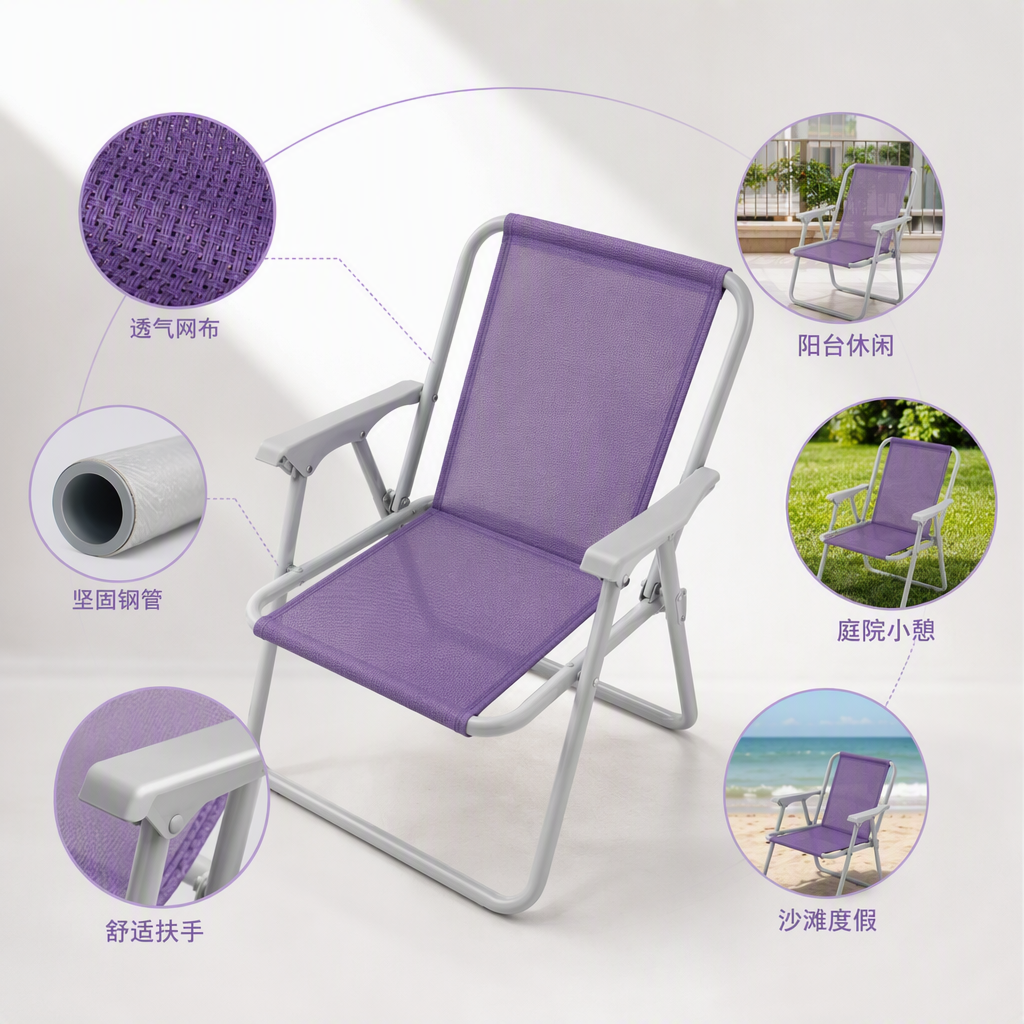 The multi-functional folding chair is a simple, portable, lightweight and durable indoor furniture for home use, dining rooms, leisure and office work Specification image
