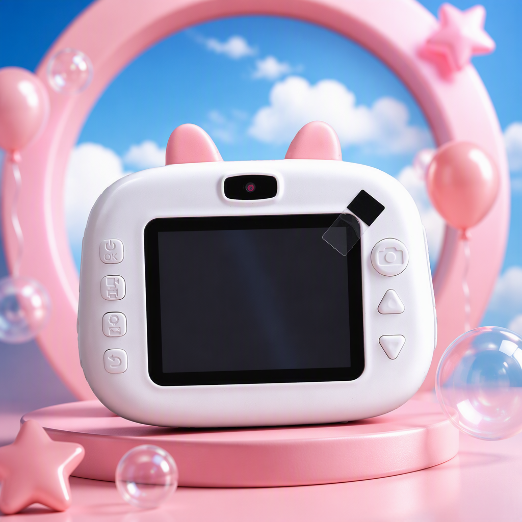 A high-definition, shockproof and portable toy camera for children's white camera, suitable as a gift for school-aged children Specification image