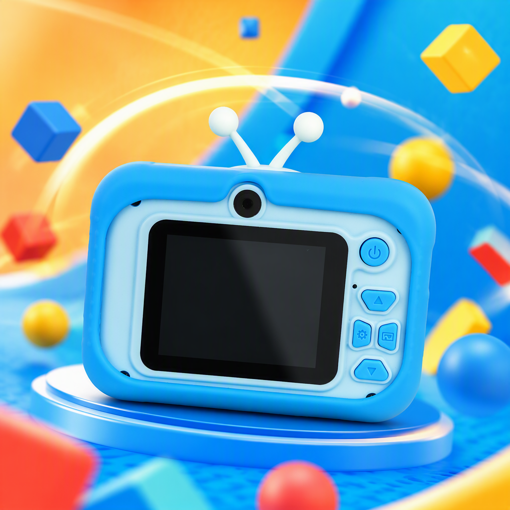 A portable, shockproof and high-definition toy camera for children's blue photography, suitable as a gift for school-aged children Specification image