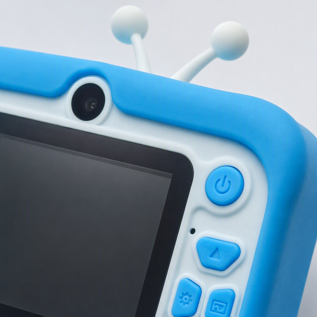 A portable, shockproof and high-definition toy camera for children's blue photography, suitable as a gift for school-aged children Application Scenario