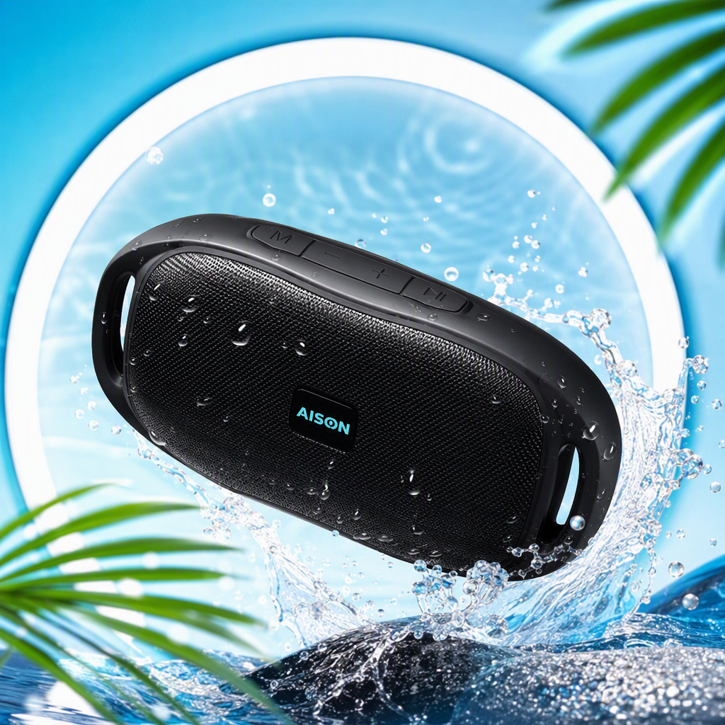 Mini wireless Bluetooth speaker, portable black waterproof outdoor portable mini speaker, low bass, high definition call quality Specification image
