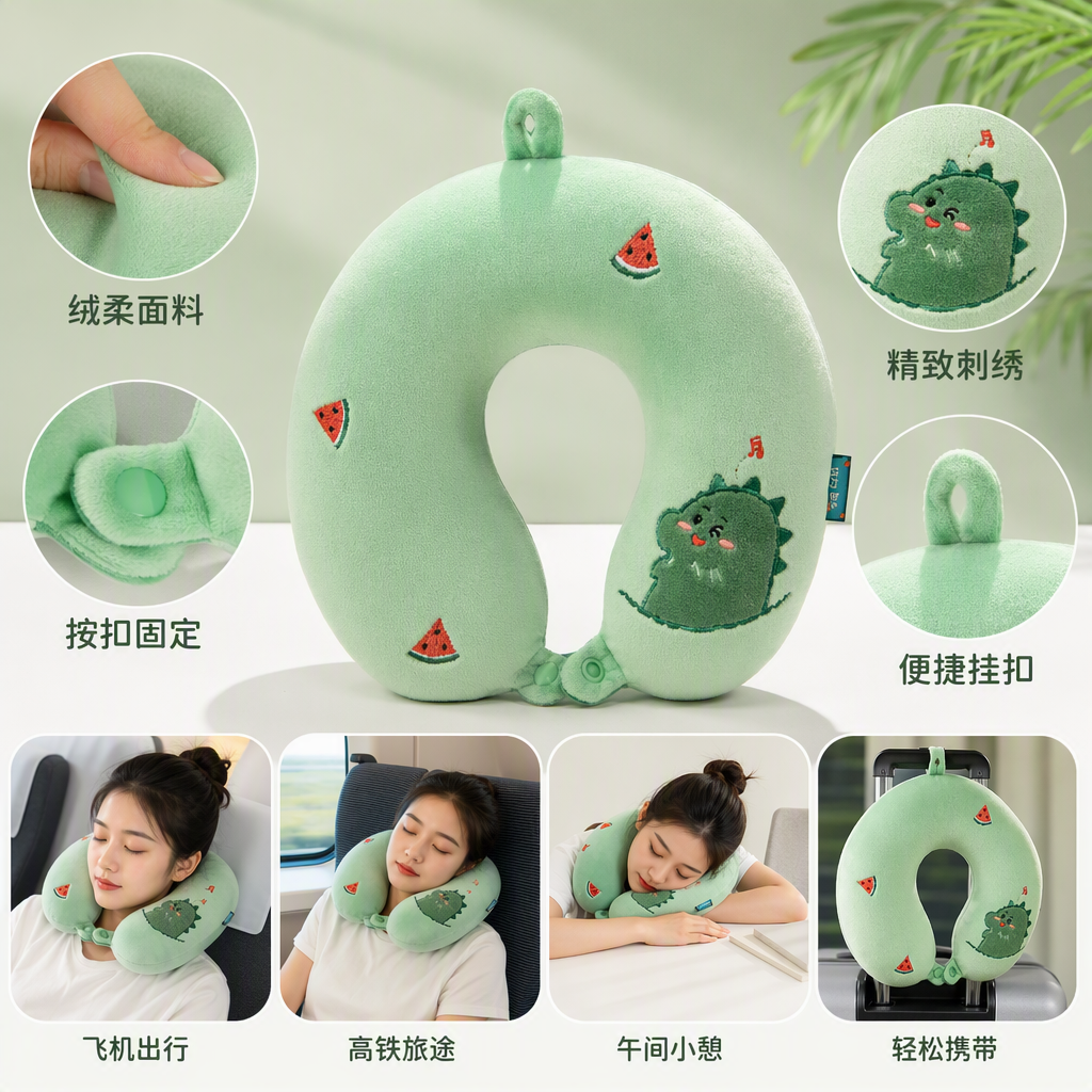 多功能U型枕头记忆棉靠枕成人儿童旅行午睡枕护颈枕家用床上用品