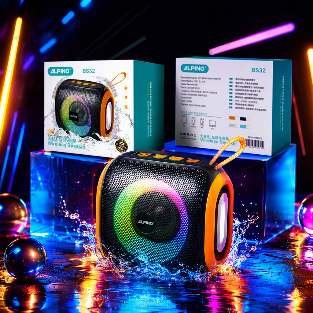 Colorful portable Bluetooth speaker, mini wireless outdoor portable multi-functional waterproof audio system, portable entertainment wonder Specification image