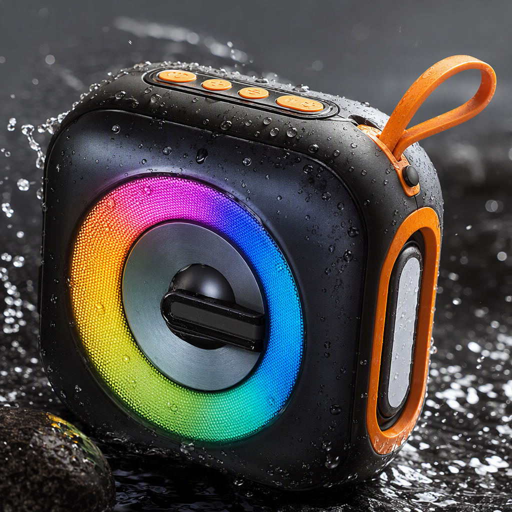 Colorful portable Bluetooth speaker, mini wireless outdoor portable multi-functional waterproof audio system, portable entertainment wonder Application Scenario