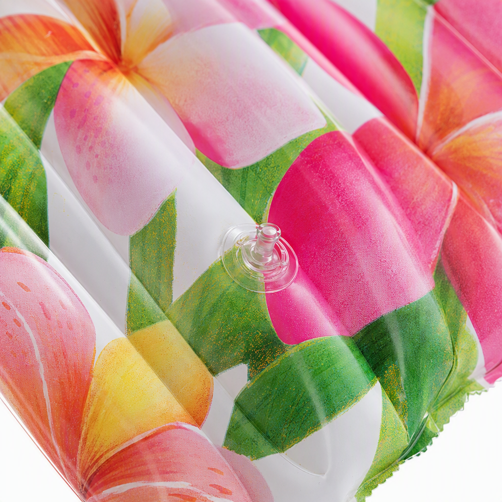 Colorful tropical flowers and turtle patterned inflatable floating beds are essential summer floating products for leisure beaches and water Application Scenario