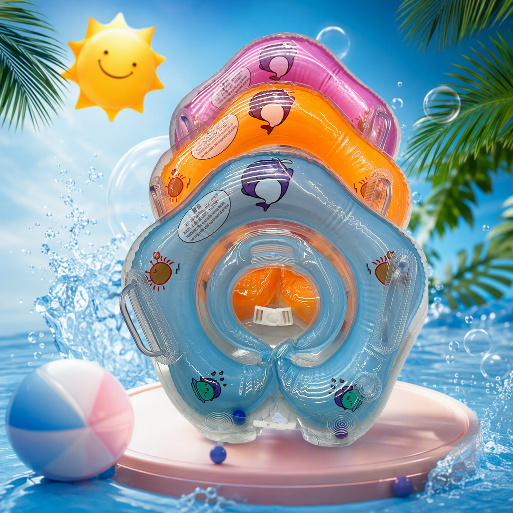 Colorful baby swimming ring, anti-slip, safe and soft children's float ring, suitable for infants and toddlers swimming toys Specification image