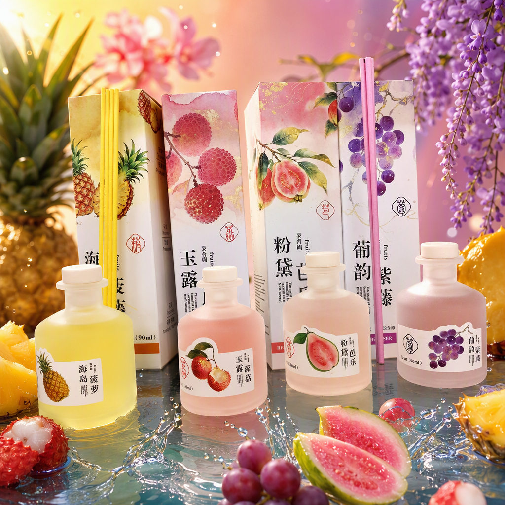 زجاجات الفواكه المعطرة، زيت المنزلي، المعطر المعطر، ومواد التزيين الداخلي الدائمة الرائحة المعطر Specification image