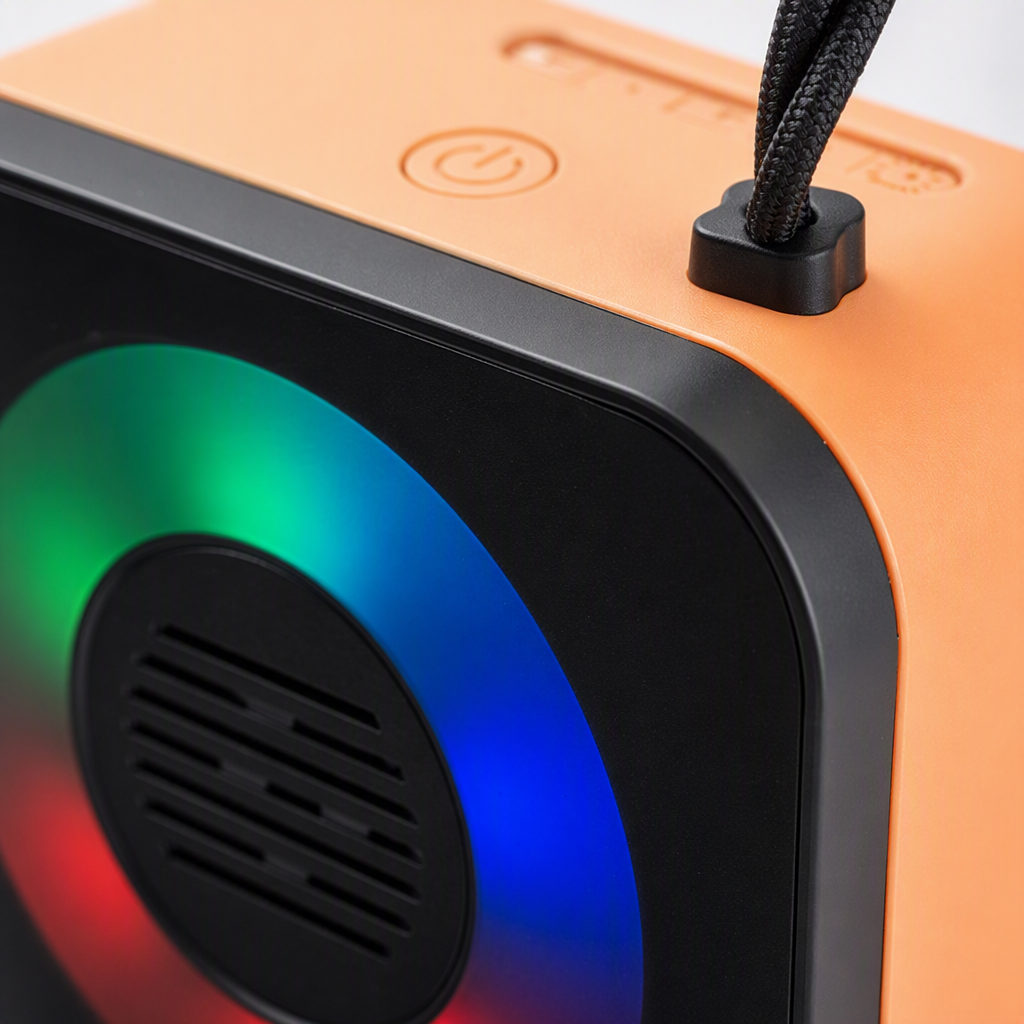Colorful light-emitting portable Bluetooth speaker, outdoor portable mini wireless waterproof multi-functional speaker with lighting effect Application Scenario
