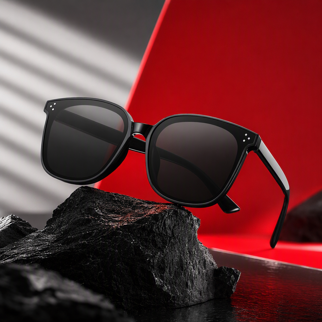 Fashionable polarized sunglasses, men's UV protection sunglasses, driving sunglasses, black trendy style Specification image