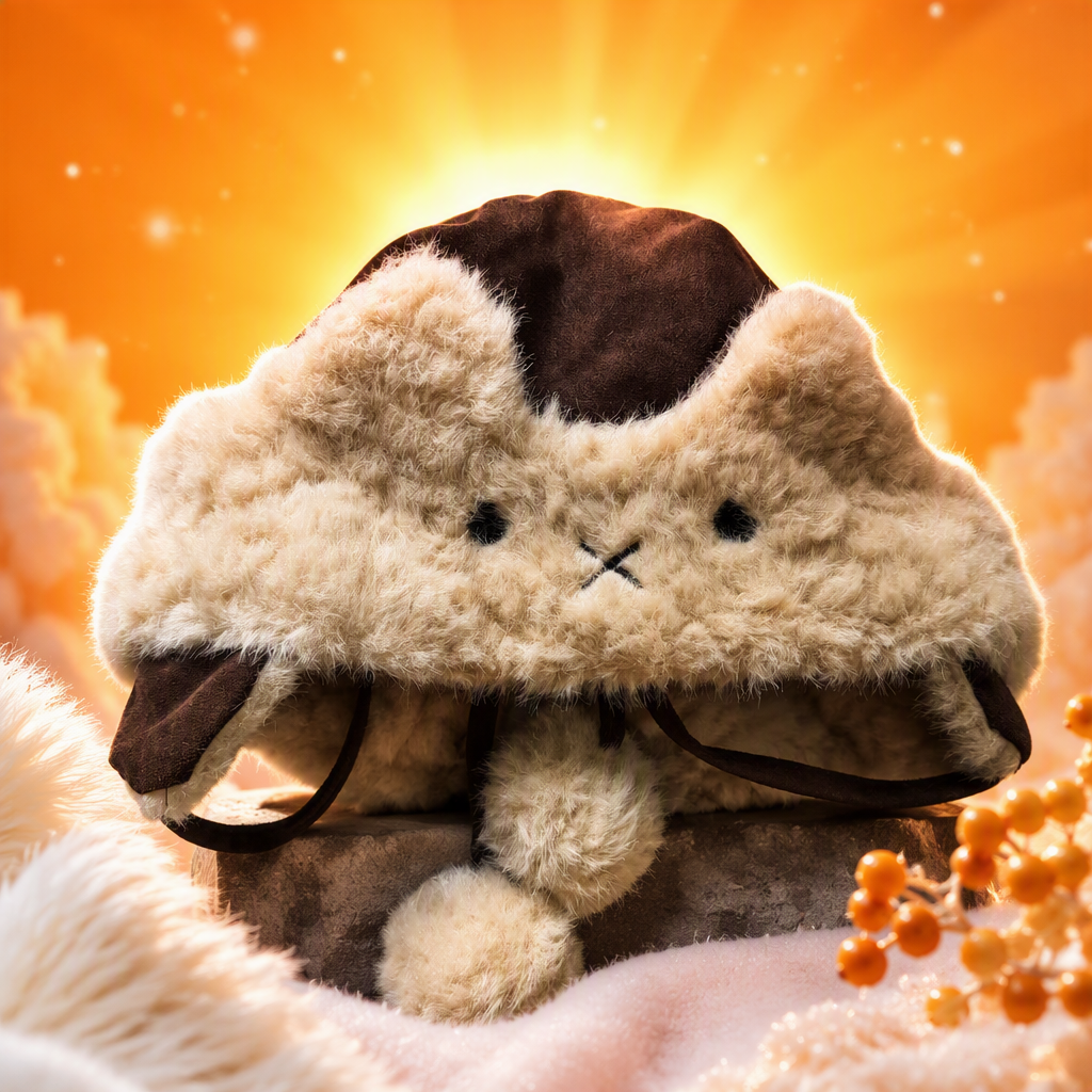 Warm and comfortable beige plush cat ear hat, fashionable and cute winter warm hat for women, new autumn and winter style Specification image