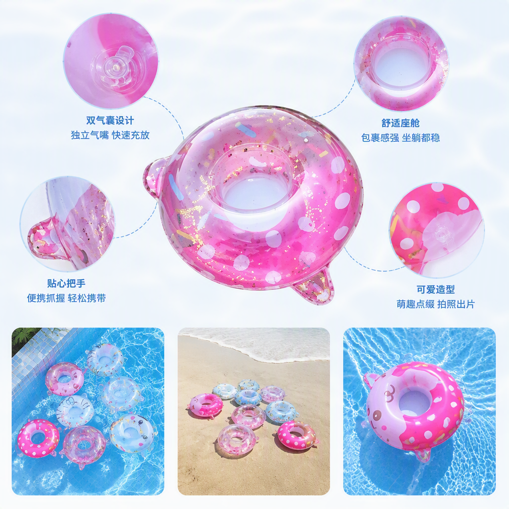Colorful cartoon-shaped inflatable cup holder, anti-slip and leak-proof, creative gift for children and adults' desktop decoration