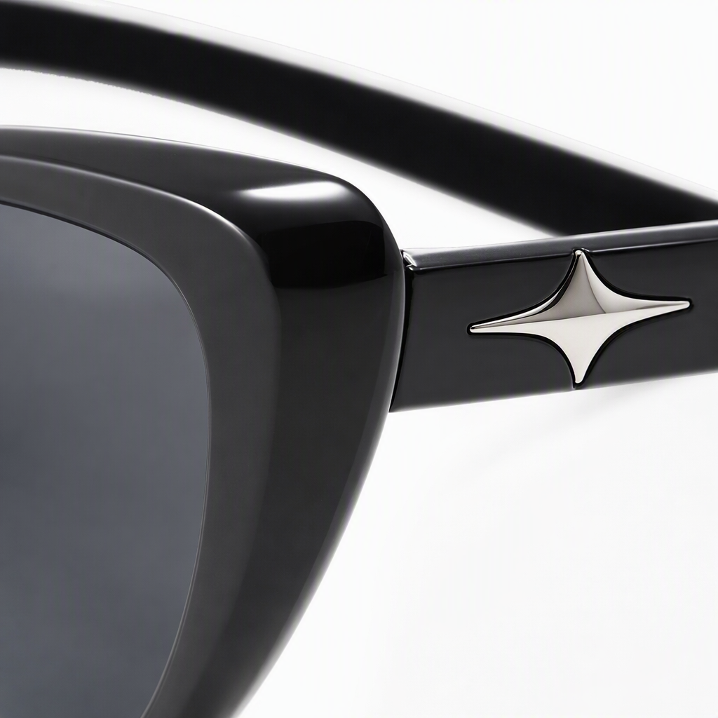 Fashionable black cat-eye sunglasses, UV protection polarizing glasses, trendy and versatile sunglasses for women, women's style Application Scenario