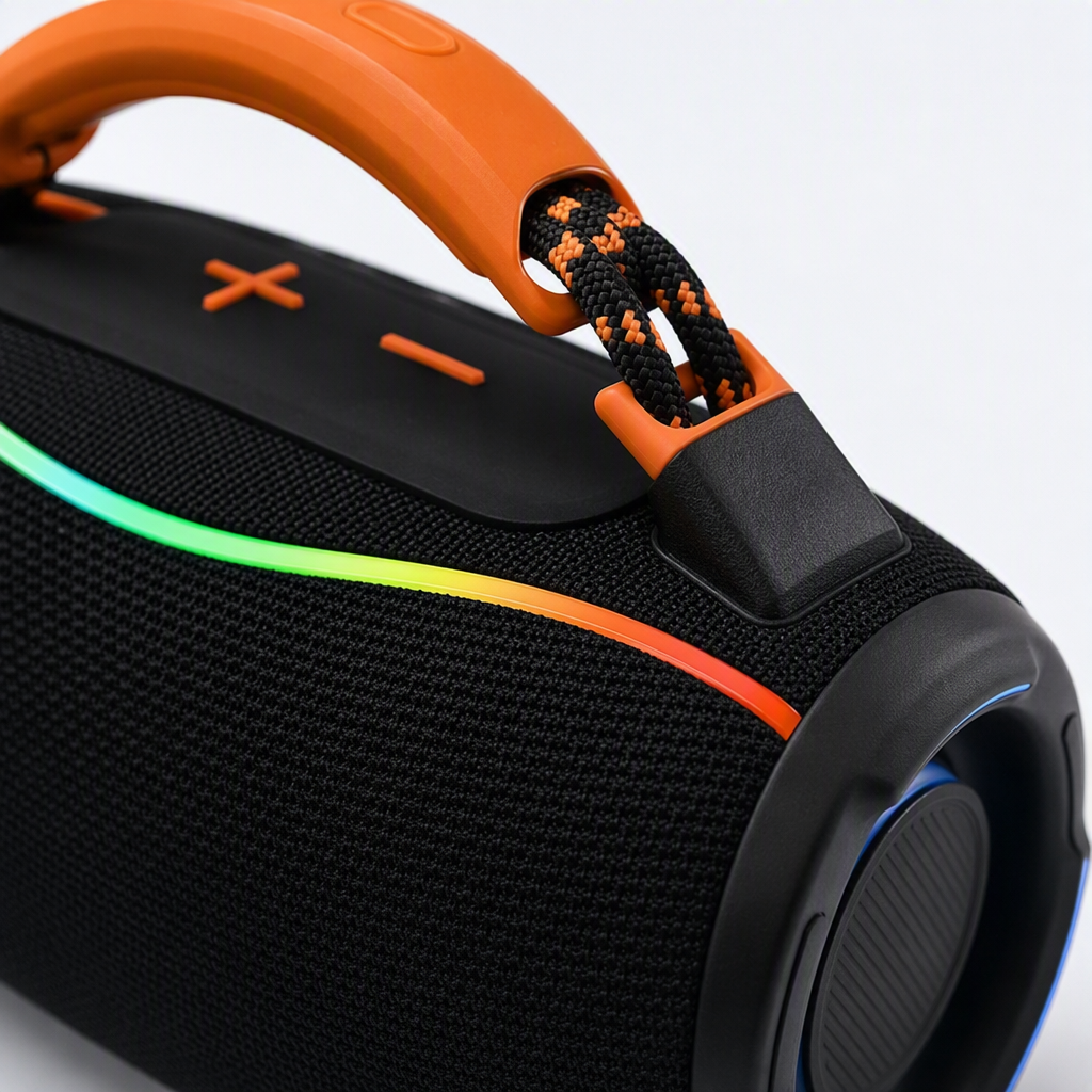 Fashionable and portable Bluetooth speaker, black waterproof and shockproof mini small outdoor portable audio equipment Application Scenario