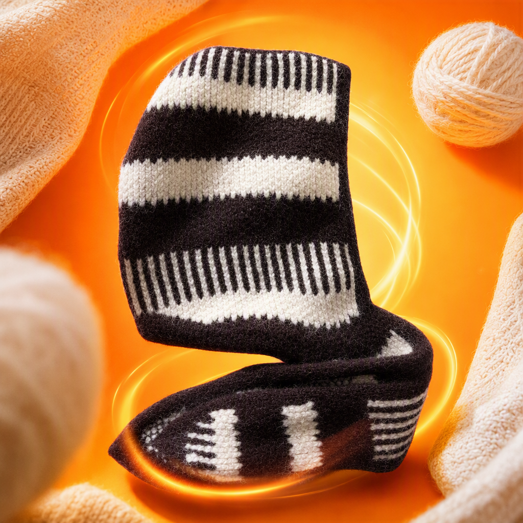 Fashionable and versatile striped knitted cap for winter warmth. A new soft, comfortable and trendy style suitable for both men and women in autumn and winter