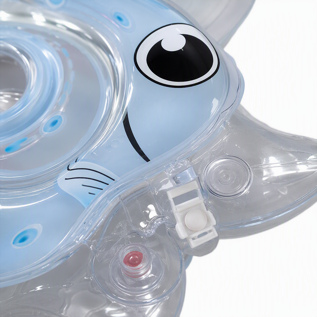 Colorful fish-shaped children's swimming neck rings, anti-air leakage safety float rings, baby water play products, children's swimming accessories Application Scenario