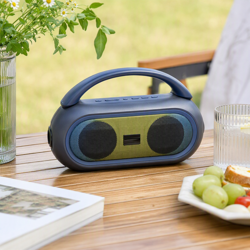Colorful blue portable Bluetooth speaker, waterproof and shockproof, small and portable outdoor mini speaker, wireless Bluetooth player details Picture
