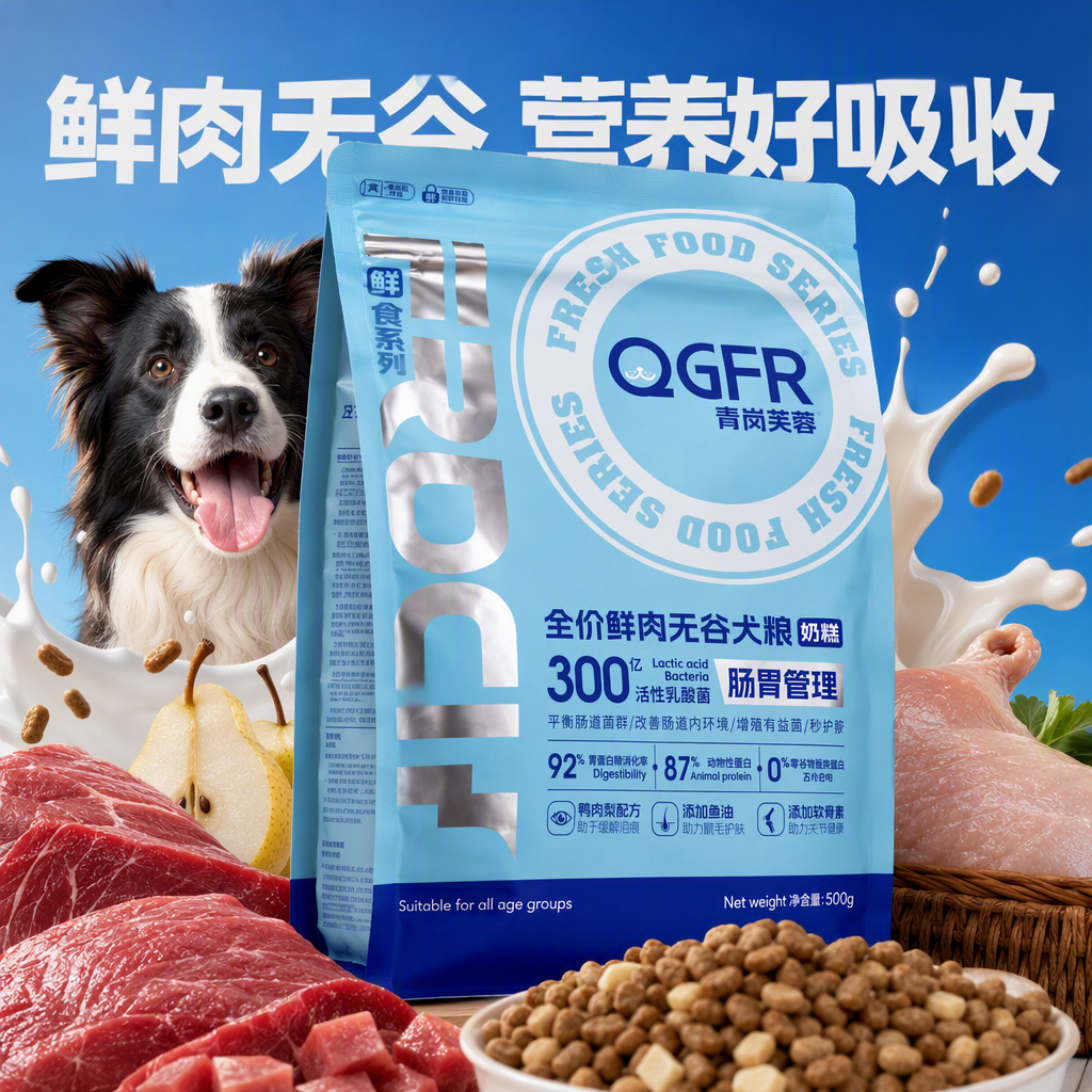 High-quality pet dog food packaging bags, durable, moisture-proof and tear-resistant blue large storage bags, pet supplies packaging bags Specification image