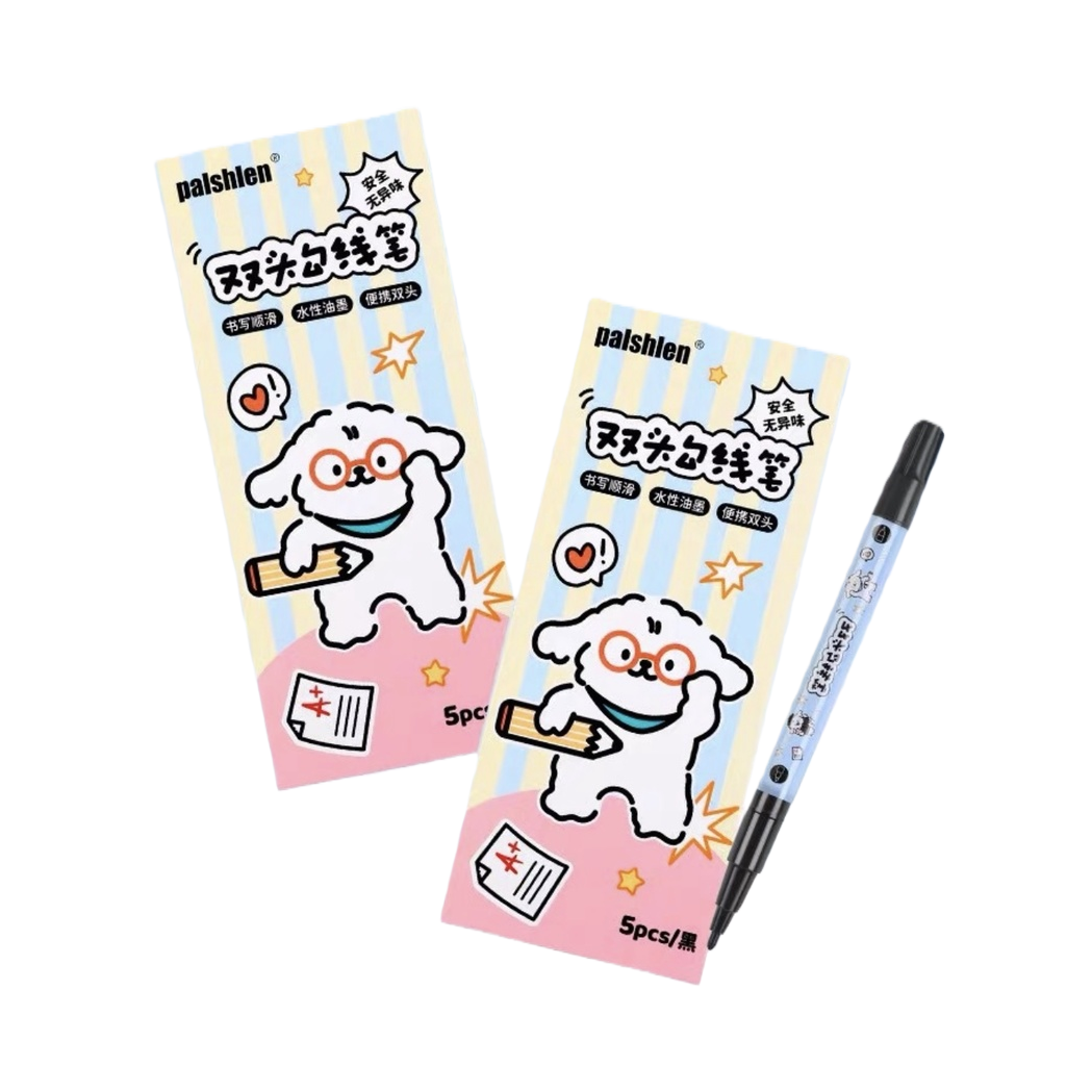 رسم الأطفال بقلم رسوم كرتونية ذات شكل جرو مزدوج، وأدوات الرسم اليدوي للرسم Item Picture