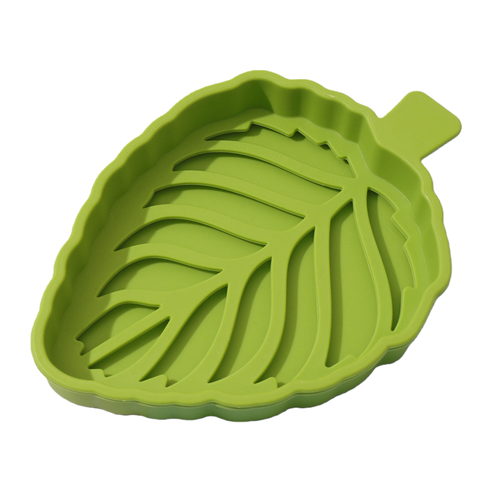 Caja de jabón de forma de hoja verde hermosa caja de jabón de forma creativa no es silicona es caja de jabón de plástico Item Picture