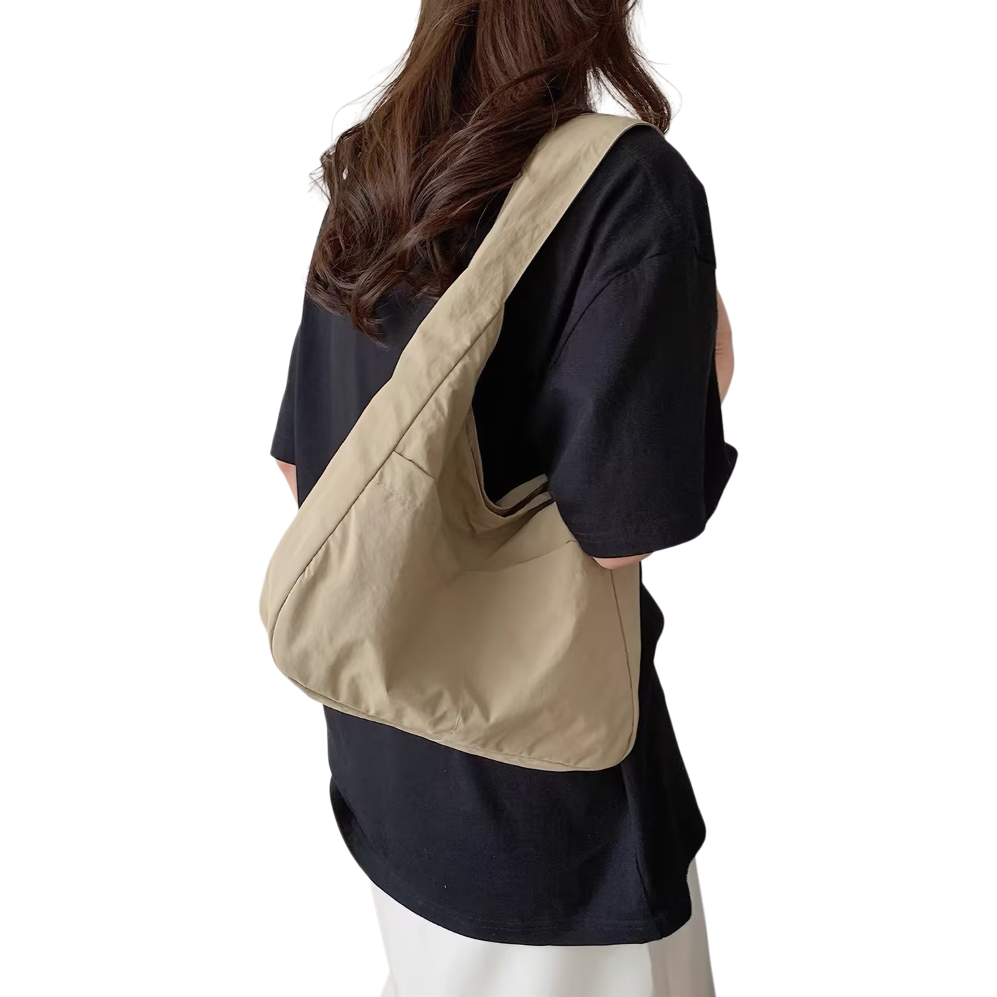 Khaki crossbody bag, character style small waist bag, coin purse, hand-held stylish children's and girls' bag, fashionable and casual bag Item Picture
