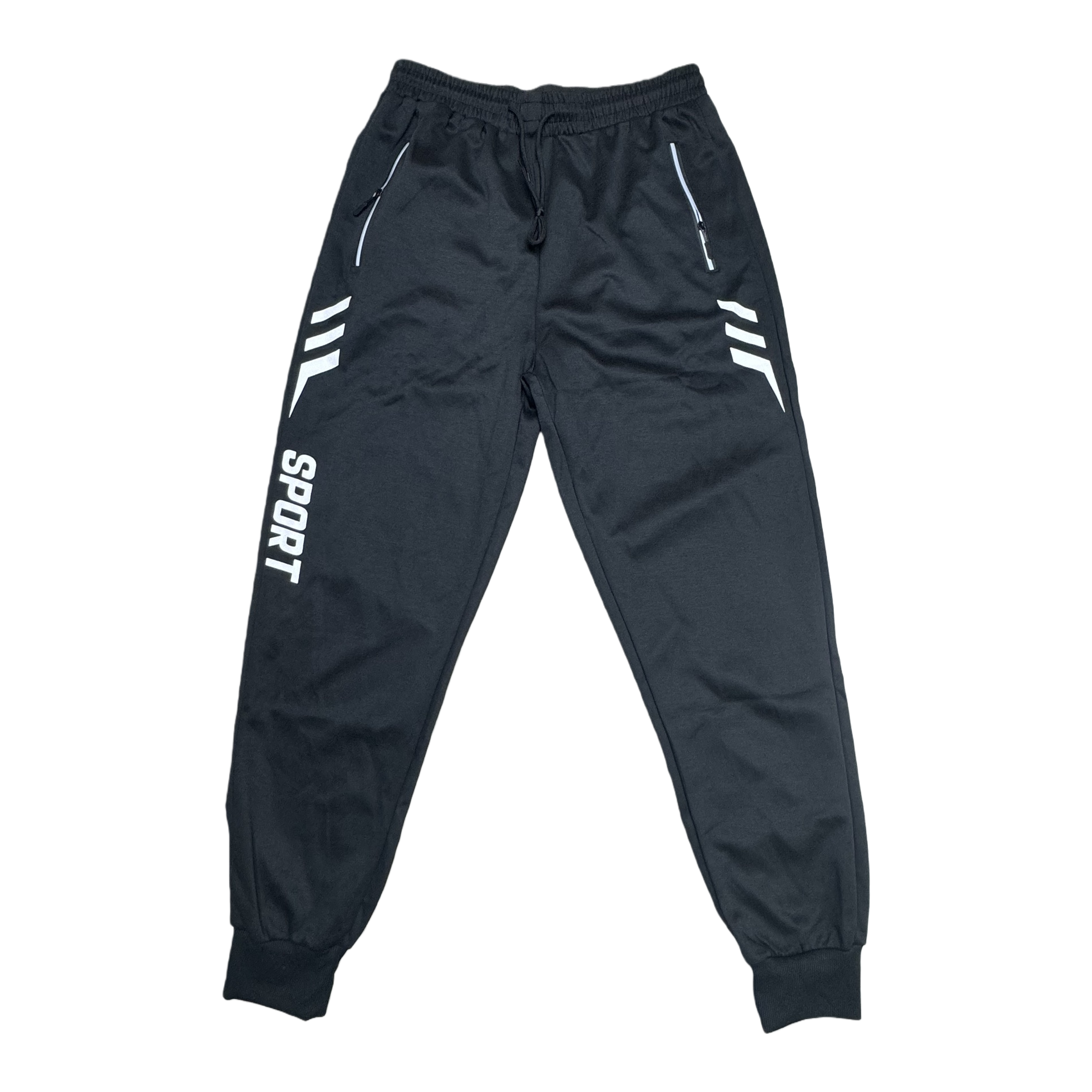 Comfortable, breathable, casual and loose long pants, sports casual pants, men's black sports pants, trendy and versatile sports long pants Item Picture