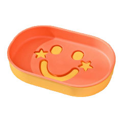 Cute orange smiley face soap box simple y creativo suministros de almacenamiento de baño artículos de decoración para el hogar Item Picture