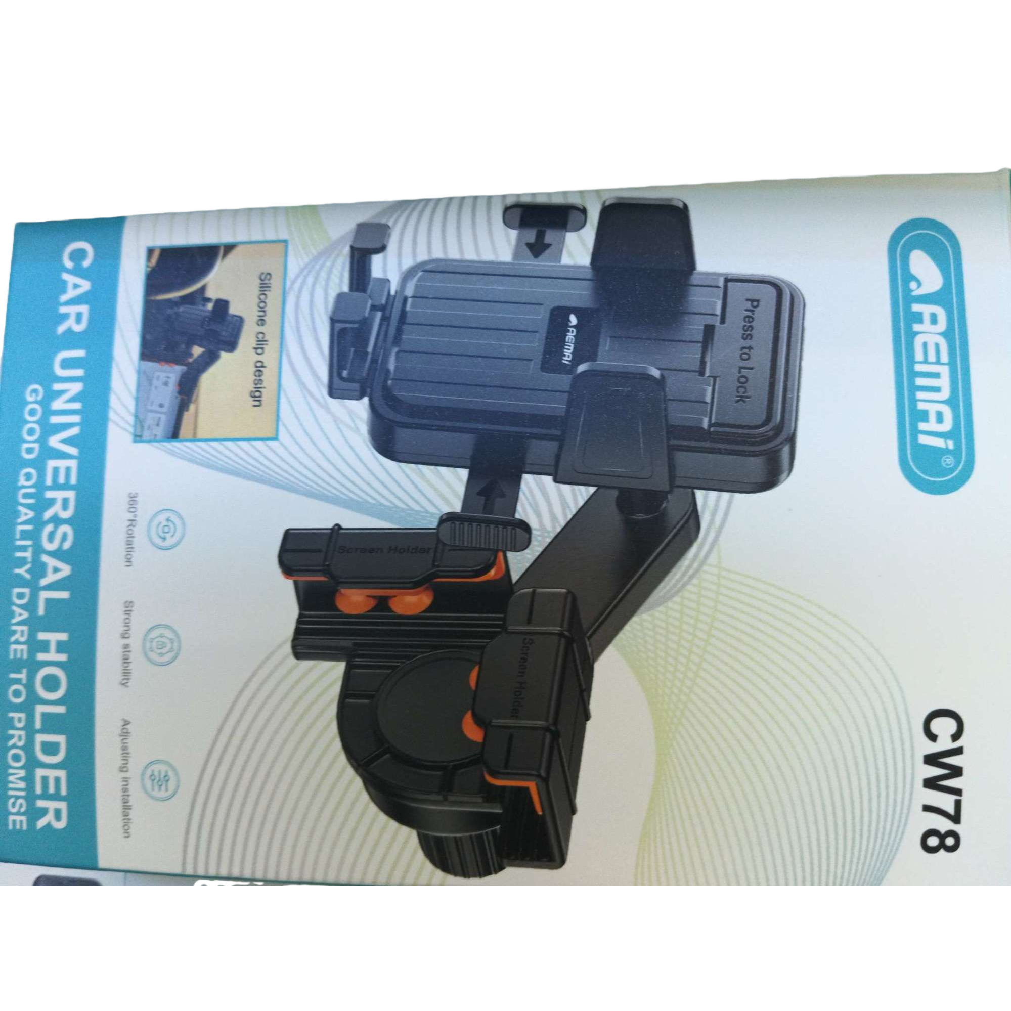 The multi-functional black car stand for car navigation and mobile phone stands is universal, convenient to install, stable and durable Specification image