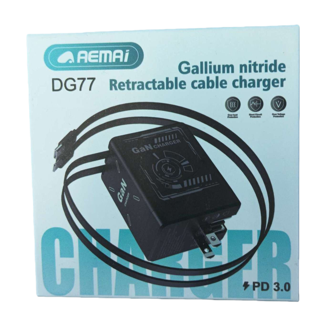 The high-efficiency fast charging black charger is compatible with multi-device portable charging heads and supports fast charging technology Item Picture