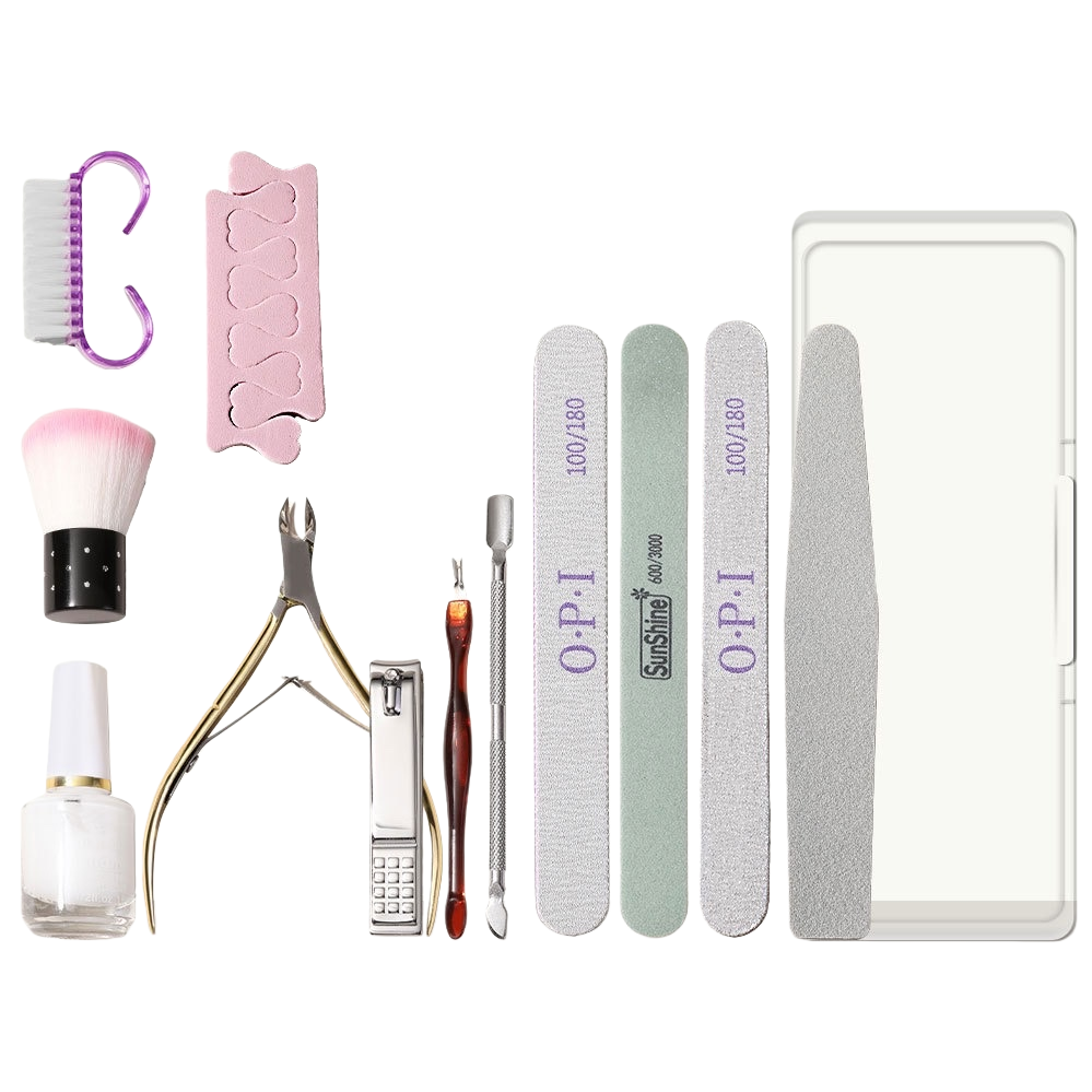 Professional nail care tool set of 12 pieces, multi-functional nail and hand care products, portable storage Item Picture