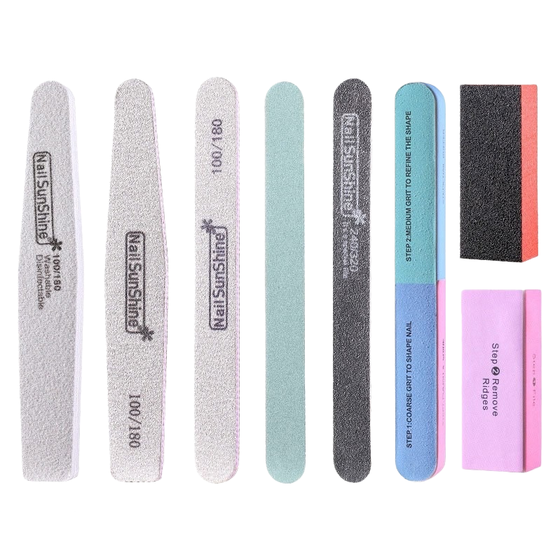 Colorful nail file set, nail art tools, nail trimming, grinding, and nail beauty products set, multiple colors to choose from Item Picture