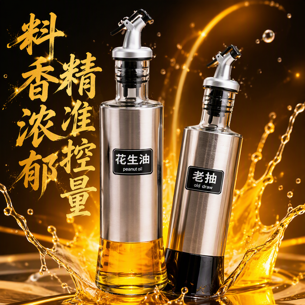 多功能厨房油壶家用便携油瓶厨房用品收纳整理实用油壶