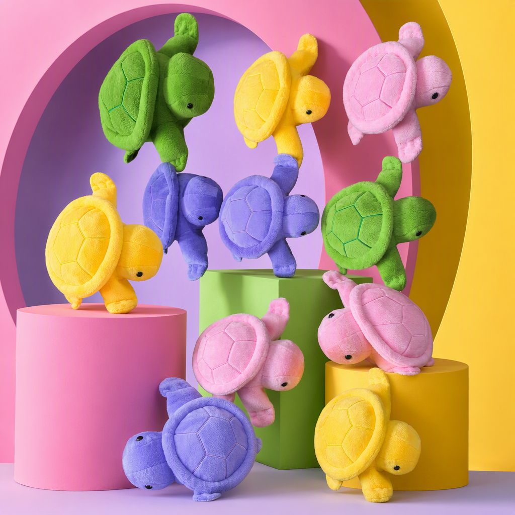 Colorful plush turtle cute dolls, plush toys, children's gifts, soft and adorable doll pillows, souvenirs Specification image