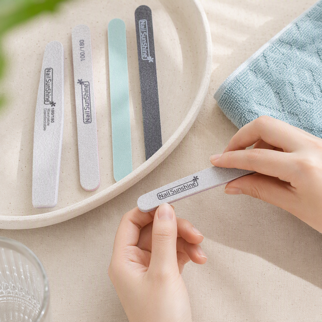 A multi-functional nail trimming set featuring five types of filing and polishing strips, sponge rhombic circular real nail files, and nail art tools details Picture